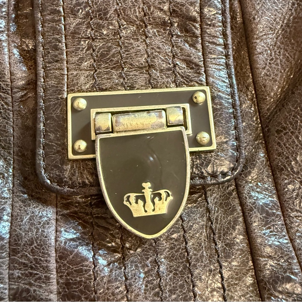 Juicy Couture Brown Leather Shoulder Bag - Picture 3 of 13